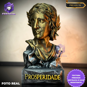 A Efígie da Prosperidade ( Busto mulher da cédula) Premium Decorativo  de Luxo pintado a mão, Pronta entrega ORIGINAL EXCLUSIVO