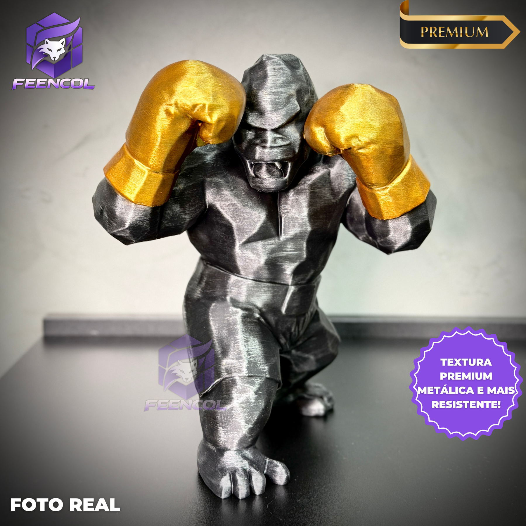 The Boxe Kong– (Figure Gorila Lutador) Premium de Luxo a mão, Pronta entrega Limitado