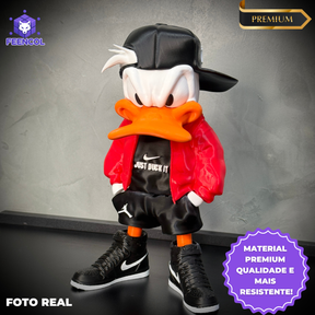 O Pato Donald Streetwise  – ( Figure decorativa estilo Cartoon) Premium de Luxo a mão, Pronta entrega