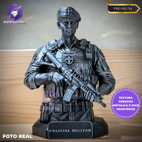 The Military Legacy ( Figure decorativa Profissoes: Policial Militar)  Premium Decorativo  de Luxo pintado a mão, Pronta entrega