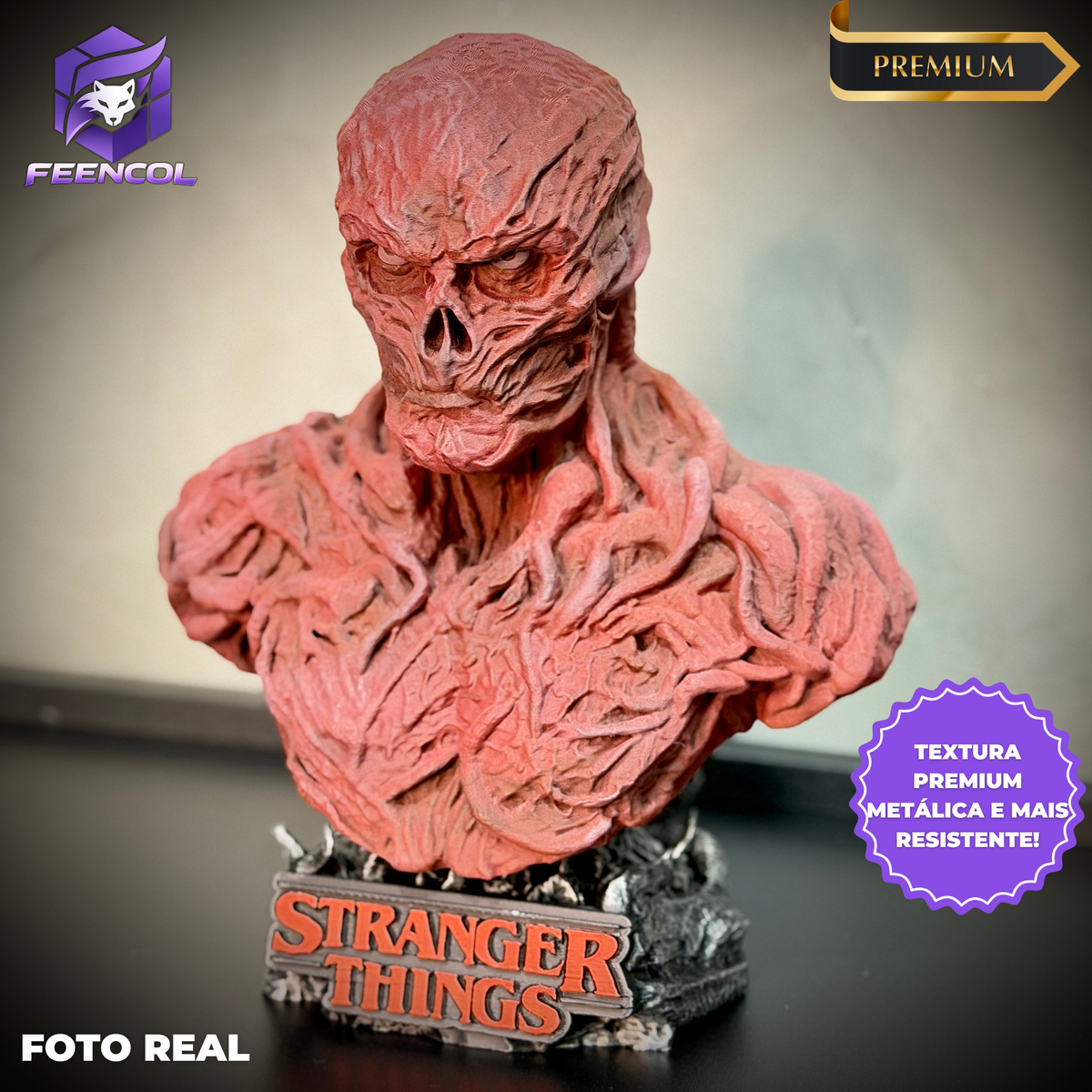 The Vecna – ( Busto Vecna Stranger Things) Premium Grande Decorativo  de Luxo pintado a mão, Pronta entrega