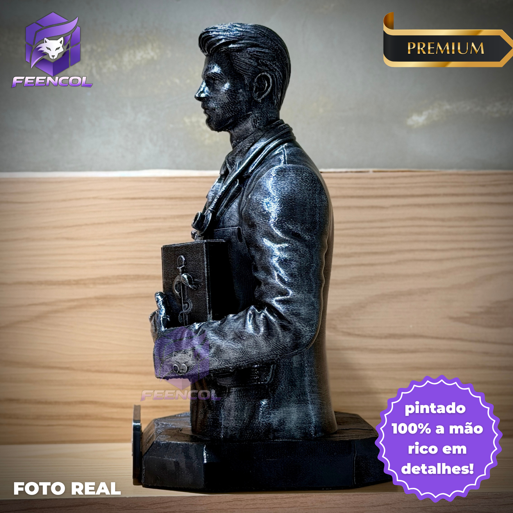 The Medicine Legacy ( Figure decorativa Profissoes: Medicina)  Premium Decorativo  de Luxo pintado a mão, Pronta entrega ORIGINAL