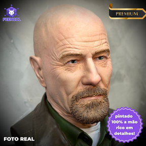 Action Figure Busto Walter White 1/4 (Breaking Bad)  de luxo Resina pintado a mão Híper Realista Pronta Entrega Peça única