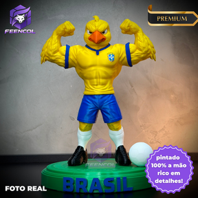 O canarinho Pistola– ( Figure decorativa canarinho seleção Brasileira ) Premium de Luxo a mão, Pronta entrega