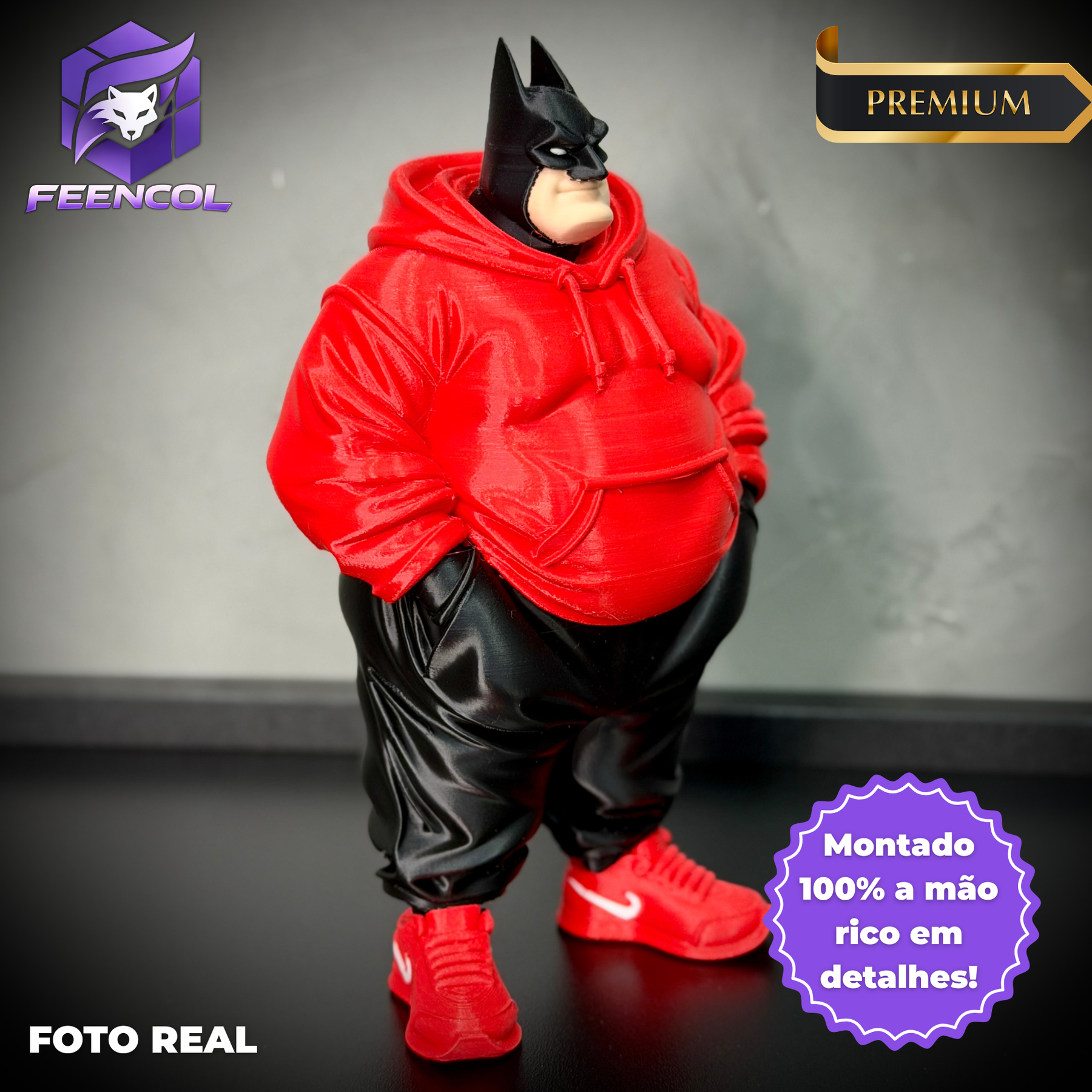 The Fat Batman Streetwise– ( Figure decorativa Batman Gordinho ) Premium de Luxo a mão, Pronta entrega