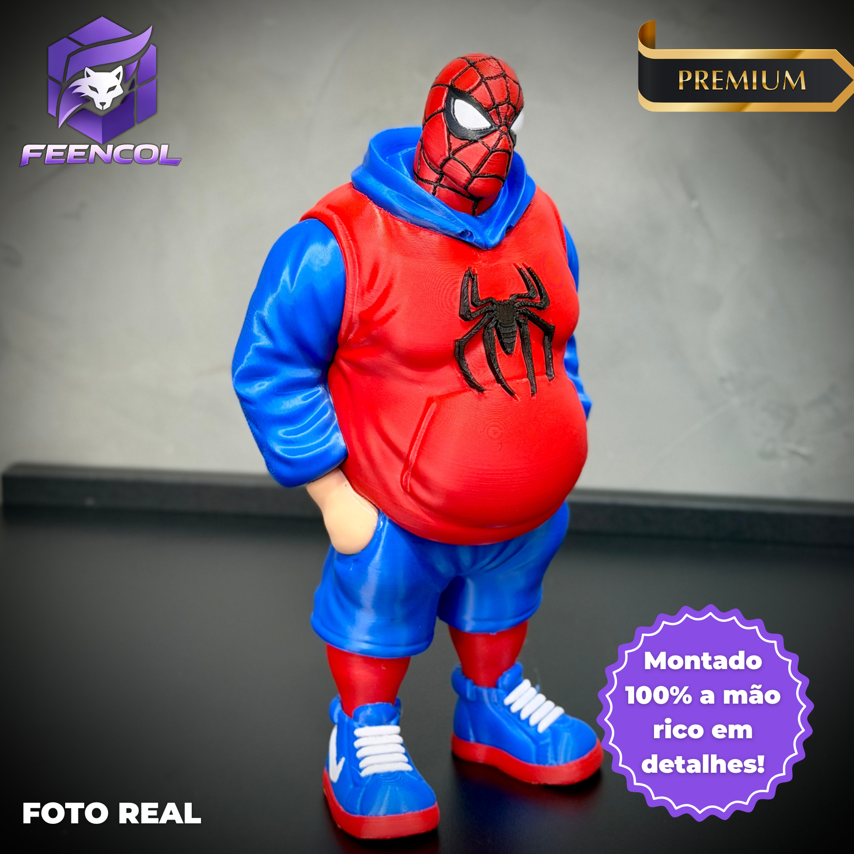 The Fat Spiderman Streetwise– ( Figure decorativa Homem Aranha Gordinho ) Premium de Luxo a mão, Pronta entrega