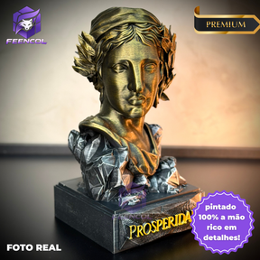 A Efígie da Prosperidade ( Busto mulher da cédula) Premium Decorativo  de Luxo pintado a mão, Pronta entrega ORIGINAL EXCLUSIVO
