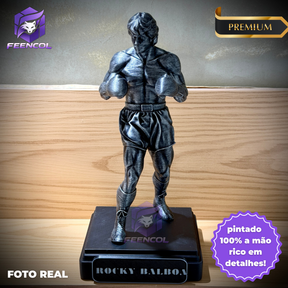 The Champion Rocky – ( Figure Rocky Balboa ) Premium Decorativo  de Luxo pintado a mão, Pronta entrega ORIGINAL.