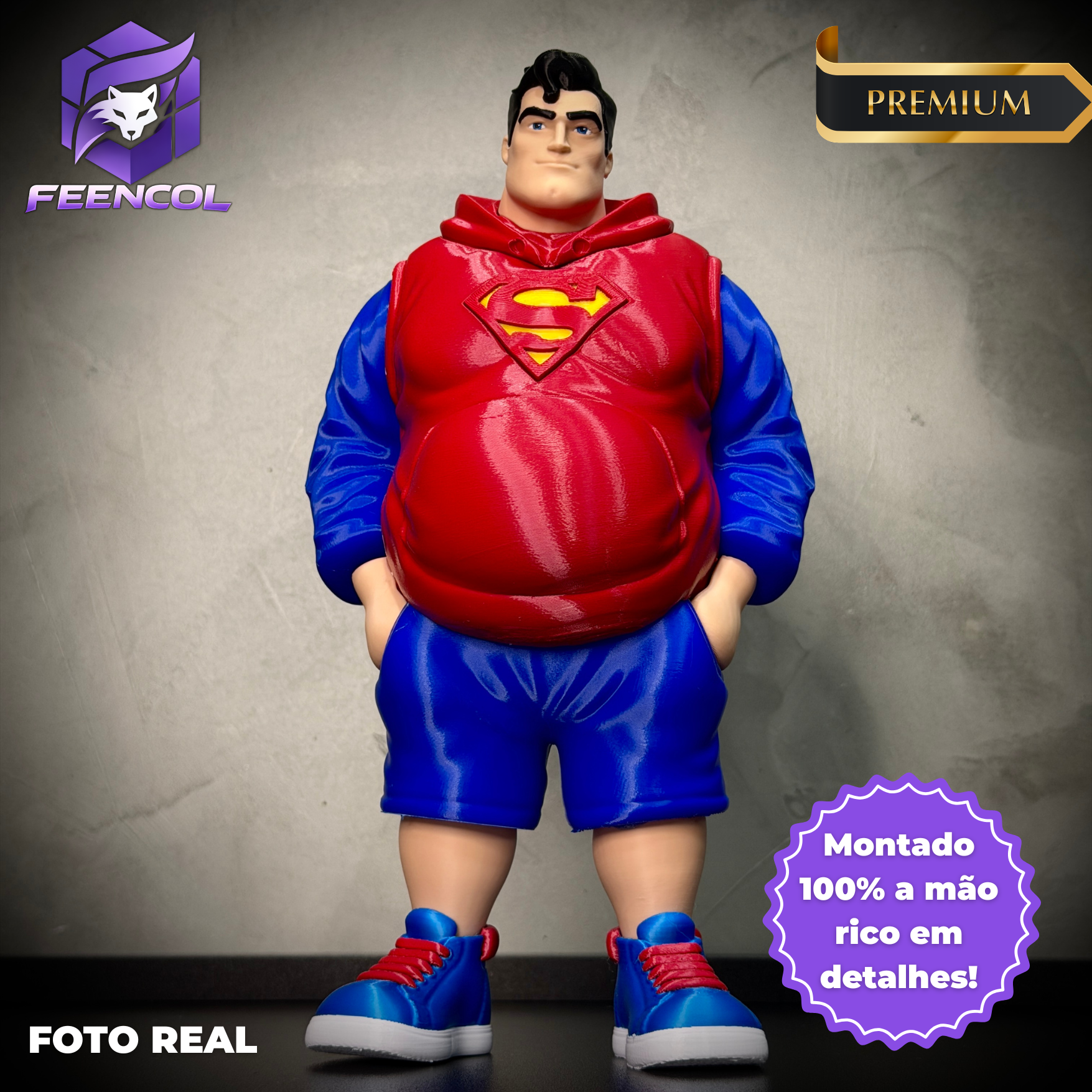 The Fat Superman Streetwise– ( Figure decorativa Super Homem Gordinho ) Premium de Luxo a mão, Pronta entrega