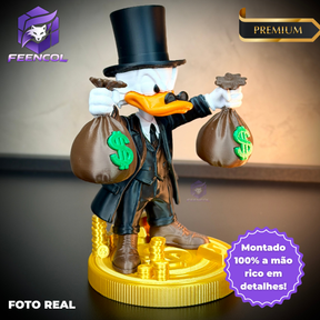The Old Money Duck – ( Figure decorativa Tio Patinhas saco de dinheiro) EXCLUSIVO Premium de Luxo a mão, Pronta entrega, Frete Grátis