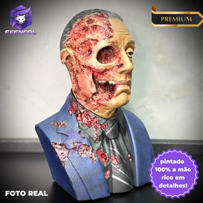 Action Figure Busto Gustavo Fring  1/4 (Breaking Bad)  de luxo Resina pintado a mão Híper Realista Pronta Entrega Peça única
