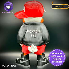 O Pato Donald Streetwise  – ( Figure decorativa estilo Cartoon) Premium de Luxo a mão, Pronta entrega