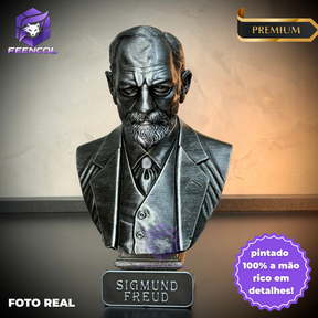 The Freud Legacy ( Busto Premium Sigmund Freud) Decorativo  de Luxo pintado a mão, Pronta entrega ORIGINAL.