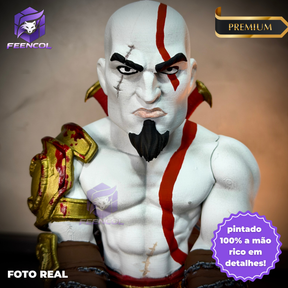 Suporte SUPER Premium Para Controle de Playstation e Xbox Kratos Jovem de luxo  pintado a mão Pronta Entrega com chaveiro de brinde