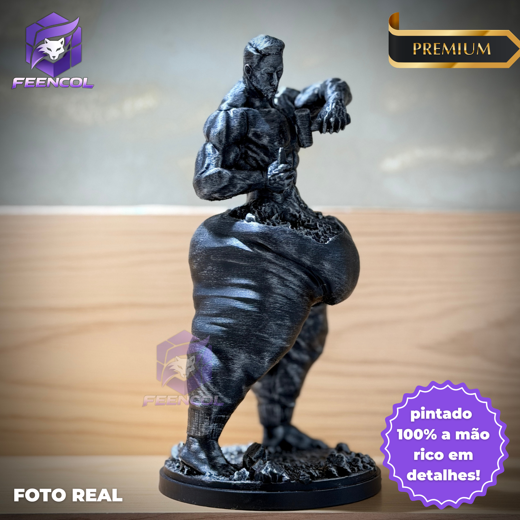 The self sculptor ( Figure decorativa Fitness saúde )  Premium Decorativo  de Luxo pintado a mão, Pronta entrega