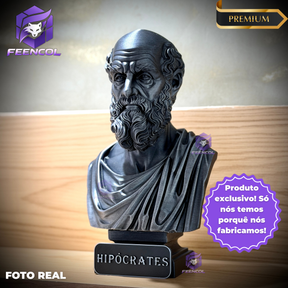 The HipócratesLegacy ( Busto Premium de Hipócrates ) Decorativo de Luxo pintado a mão, Pronta entrega ORIGINAL.