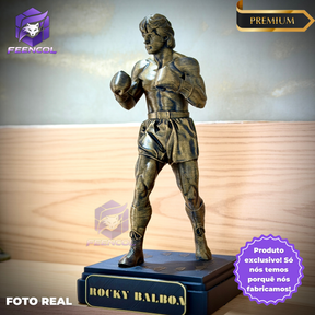 The Champion Rocky – ( Figure Rocky Balboa ) Premium Decorativo  de Luxo pintado a mão, Pronta entrega ORIGINAL.