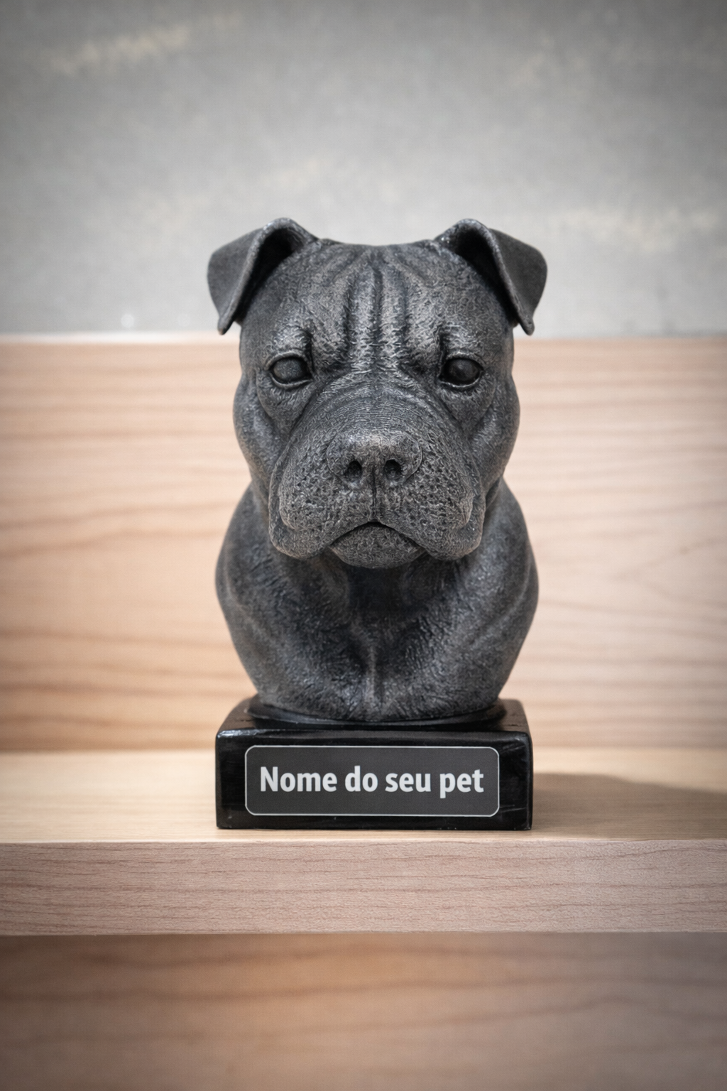 The Real love Bust🐶❤️ ( busto pet nome personalizado) Arte Premium Decorativa  de Luxo Pintada a Mão