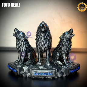 The Wolf Ascension ORIGINAL Premium Decorativos ( 3 Lobos Preparação, Obsessão, Ascensão) de Luxo pintados a mão, Pronta entrega