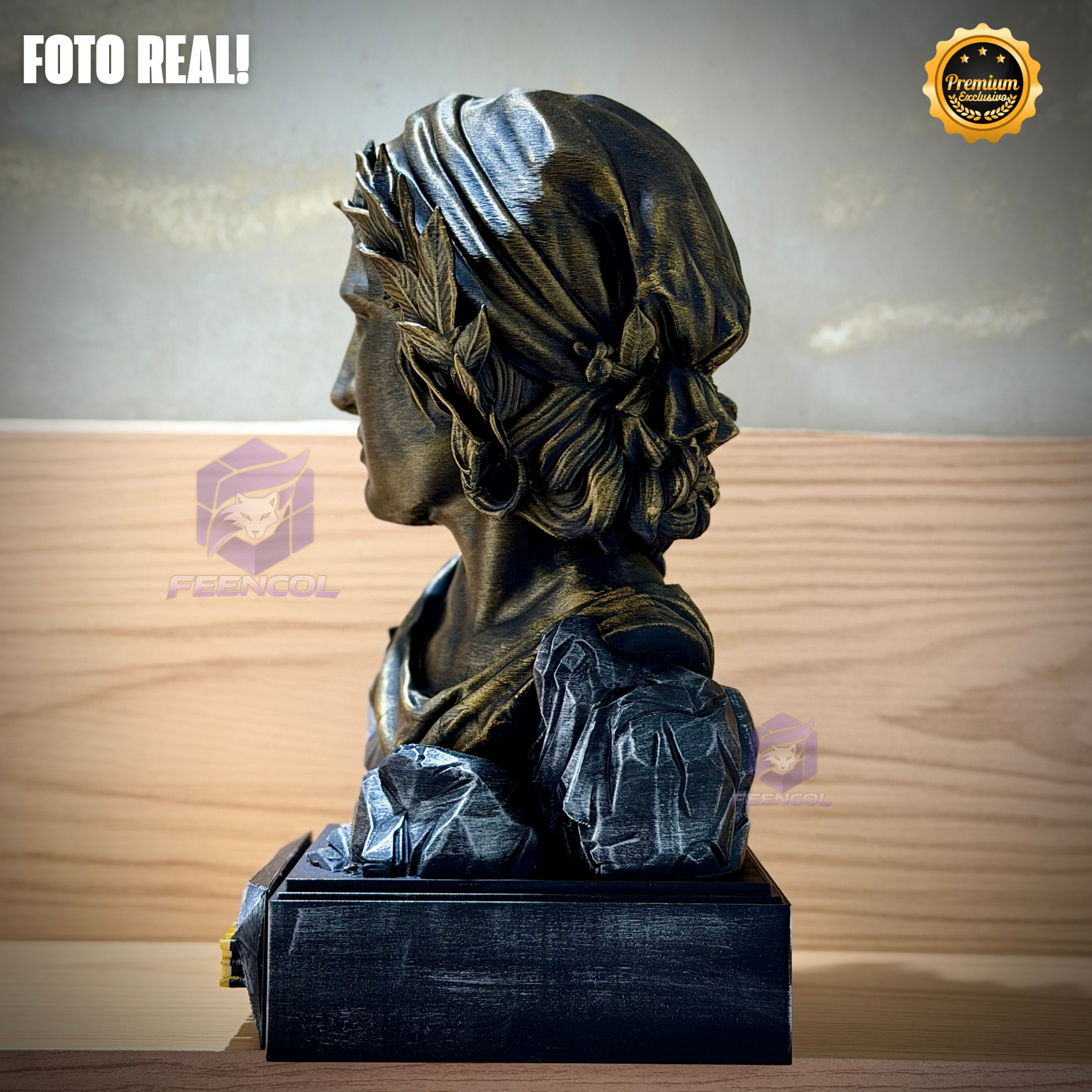A Efígie da Prosperidade ( Busto mulher da cédula) Premium Decorativo  de Luxo pintado a mão, Pronta entrega ORIGINAL EXCLUSIVO