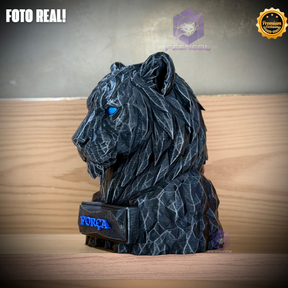 Os Bustos da Fé ORIGINAL Premium Decorativos KIT 3 BUSTOS COMPLETO Aguia Foco, Tigre Força, Leão Fé de Luxo pintados a mão, Pronta entrega