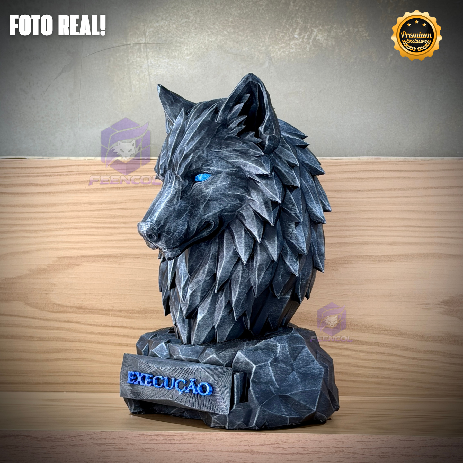 Os bustos do Poder ORIGINAL Premium Decorativos KIT 3 BUSTOS COMPLETO  Leão Disciplina, Lobo Execução, Aguia Foco, de Luxo pintados a mão, Pronta entrega
