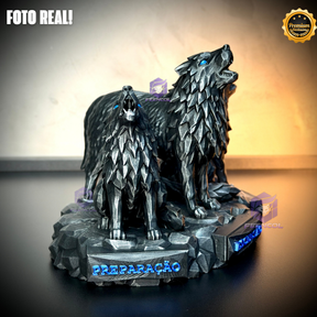 The Wolf Ascension ORIGINAL Premium Decorativos ( 3 Lobos Preparação, Obsessão, Ascensão) de Luxo pintados a mão, Pronta entrega