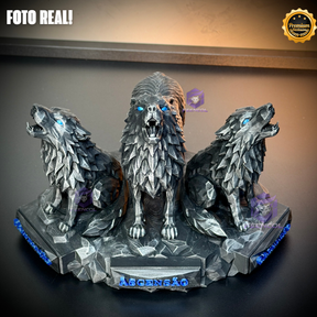 The Wolf Ascension ORIGINAL Premium Decorativos ( 3 Lobos Preparação, Obsessão, Ascensão) de Luxo pintados a mão, Pronta entrega