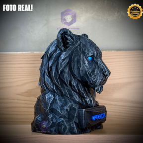 Os Bustos da Fé ORIGINAL Premium Decorativos KIT 3 BUSTOS COMPLETO Aguia Foco, Tigre Força, Leão Fé de Luxo pintados a mão, Pronta entrega