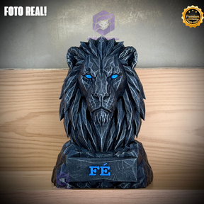 Os Bustos da Fé ORIGINAL Premium Decorativos KIT 3 BUSTOS COMPLETO Aguia Foco, Tigre Força, Leão Fé de Luxo pintados a mão, Pronta entrega