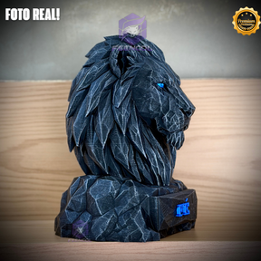 Os Bustos da Fé ORIGINAL Premium Decorativos KIT 3 BUSTOS COMPLETO Aguia Foco, Tigre Força, Leão Fé de Luxo pintados a mão, Pronta entrega