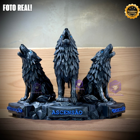 The Wolf Ascension ORIGINAL Premium Decorativos ( 3 Lobos Preparação, Obsessão, Ascensão) de Luxo pintados a mão, Pronta entrega