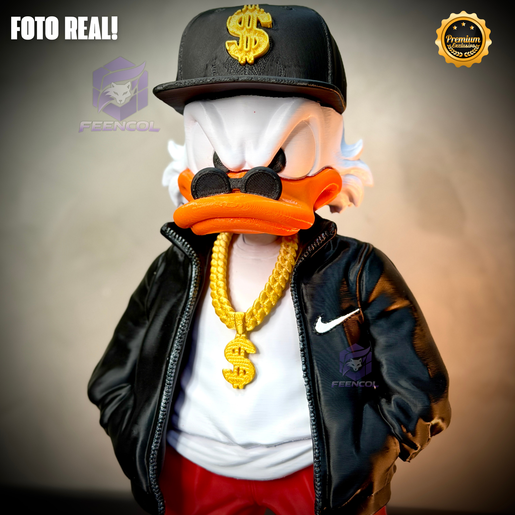 O Tio Patinhas Streetwise  – ( Figure decorativa estilo Cartoon) GRANDE Premium de Luxo a mão, Pronta entrega EXCLUSIVO FRETE GRÁTIS