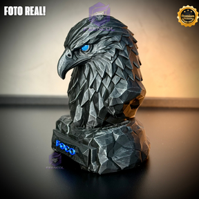 Os Bustos da Fé ORIGINAL Premium Decorativos KIT 3 BUSTOS COMPLETO Aguia Foco, Tigre Força, Leão Fé de Luxo pintados a mão, Pronta entrega