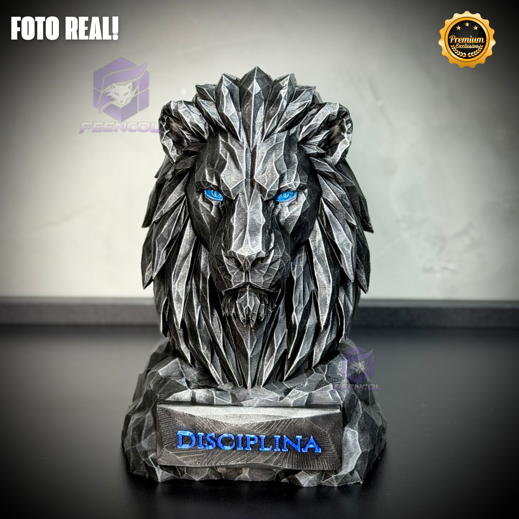 Os bustos do Poder ORIGINAL Premium Decorativos KIT 3 BUSTOS COMPLETO  Leão Disciplina, Lobo Execução, Aguia Foco, de Luxo pintados a mão, Pronta entrega