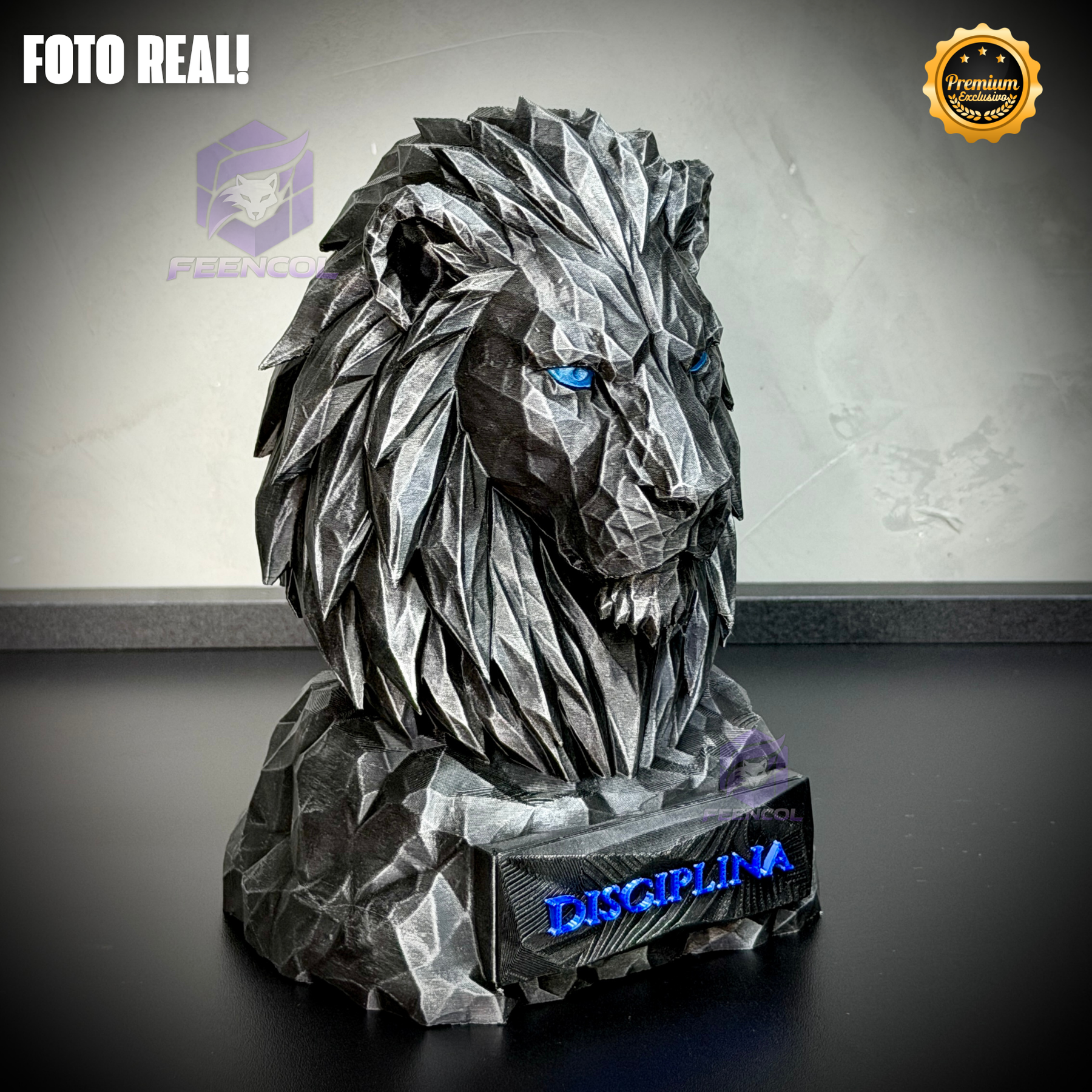 Os bustos do Poder ORIGINAL Premium Decorativos KIT 3 BUSTOS COMPLETO  Leão Disciplina, Lobo Execução, Aguia Foco, de Luxo pintados a mão, Pronta entrega