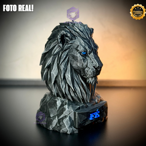 Os Bustos da Fé ORIGINAL Premium Decorativos KIT 3 BUSTOS COMPLETO Aguia Foco, Tigre Força, Leão Fé de Luxo pintados a mão, Pronta entrega