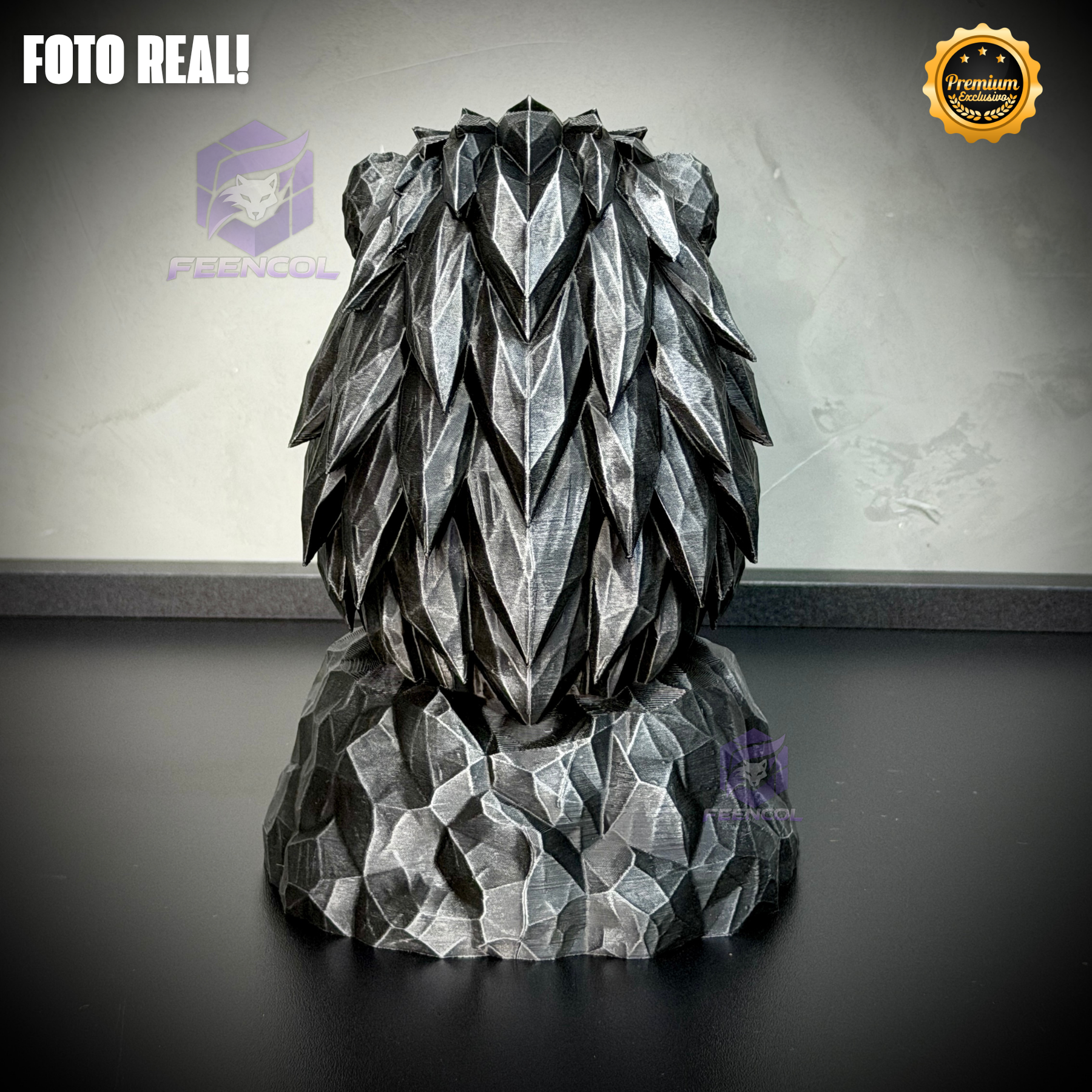 Os bustos do Poder ORIGINAL Premium Decorativos KIT 3 BUSTOS COMPLETO  Leão Disciplina, Lobo Execução, Aguia Foco, de Luxo pintados a mão, Pronta entrega