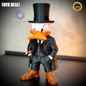 O Pato Donald Old Money – ( Figure decorativa Pato Donald Terno e cartola) GRANDE EXCLUSIVO Premium de Luxo a mão, Pronta entrega