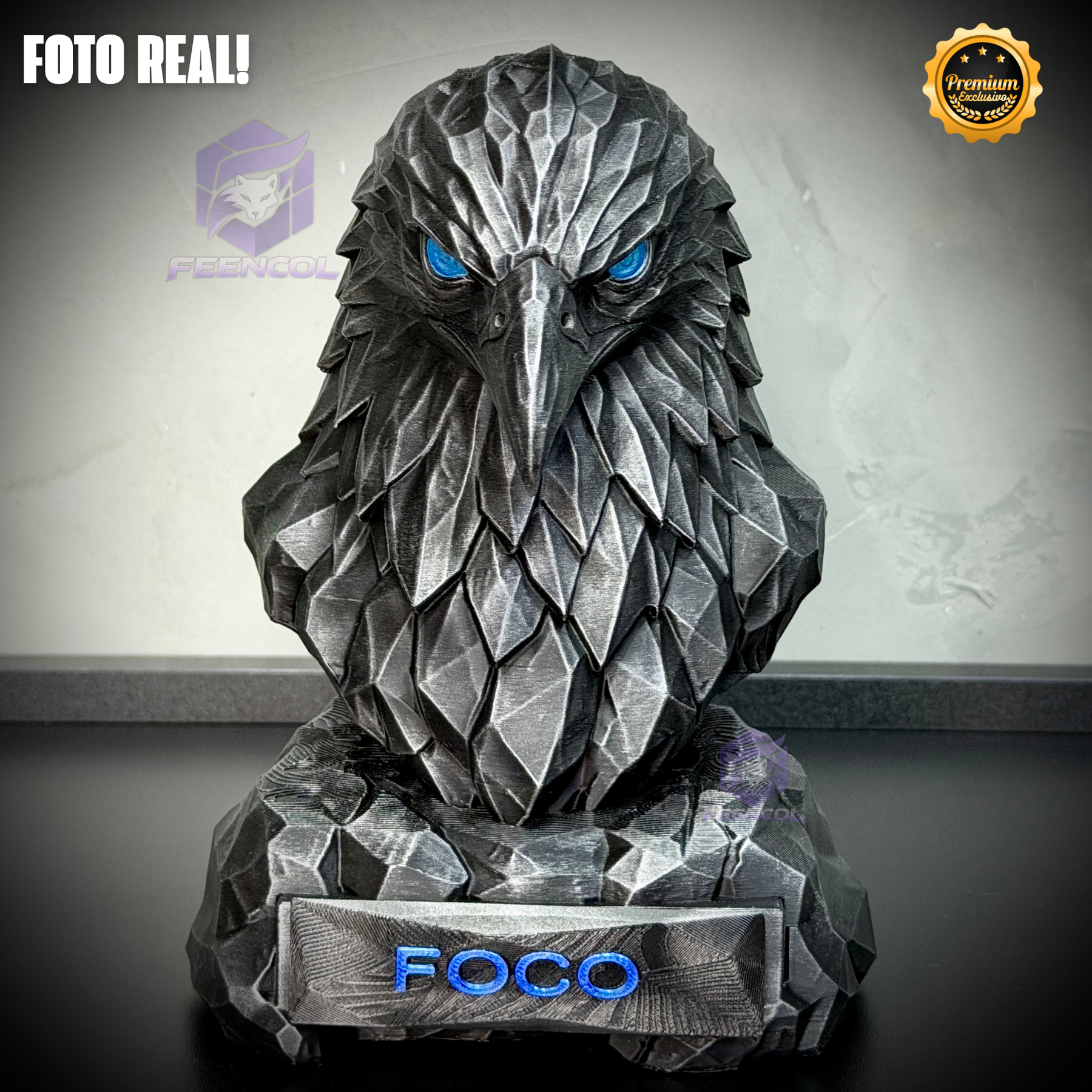 Os bustos do Poder ORIGINAL Premium Decorativos KIT 3 BUSTOS COMPLETO  Leão Disciplina, Lobo Execução, Aguia Foco, de Luxo pintados a mão, Pronta entrega