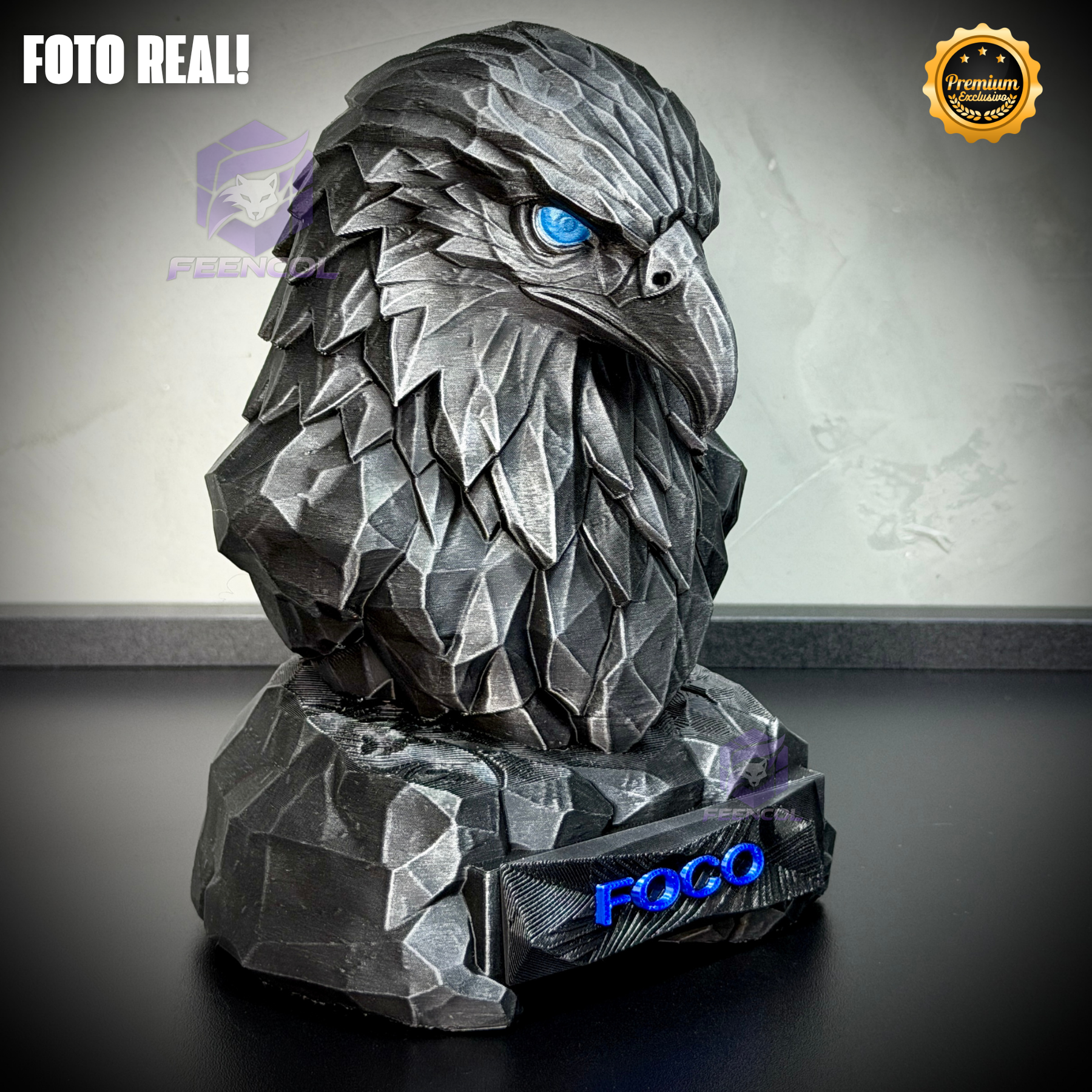 Os bustos do Poder ORIGINAL Premium Decorativos KIT 3 BUSTOS COMPLETO  Leão Disciplina, Lobo Execução, Aguia Foco, de Luxo pintados a mão, Pronta entrega