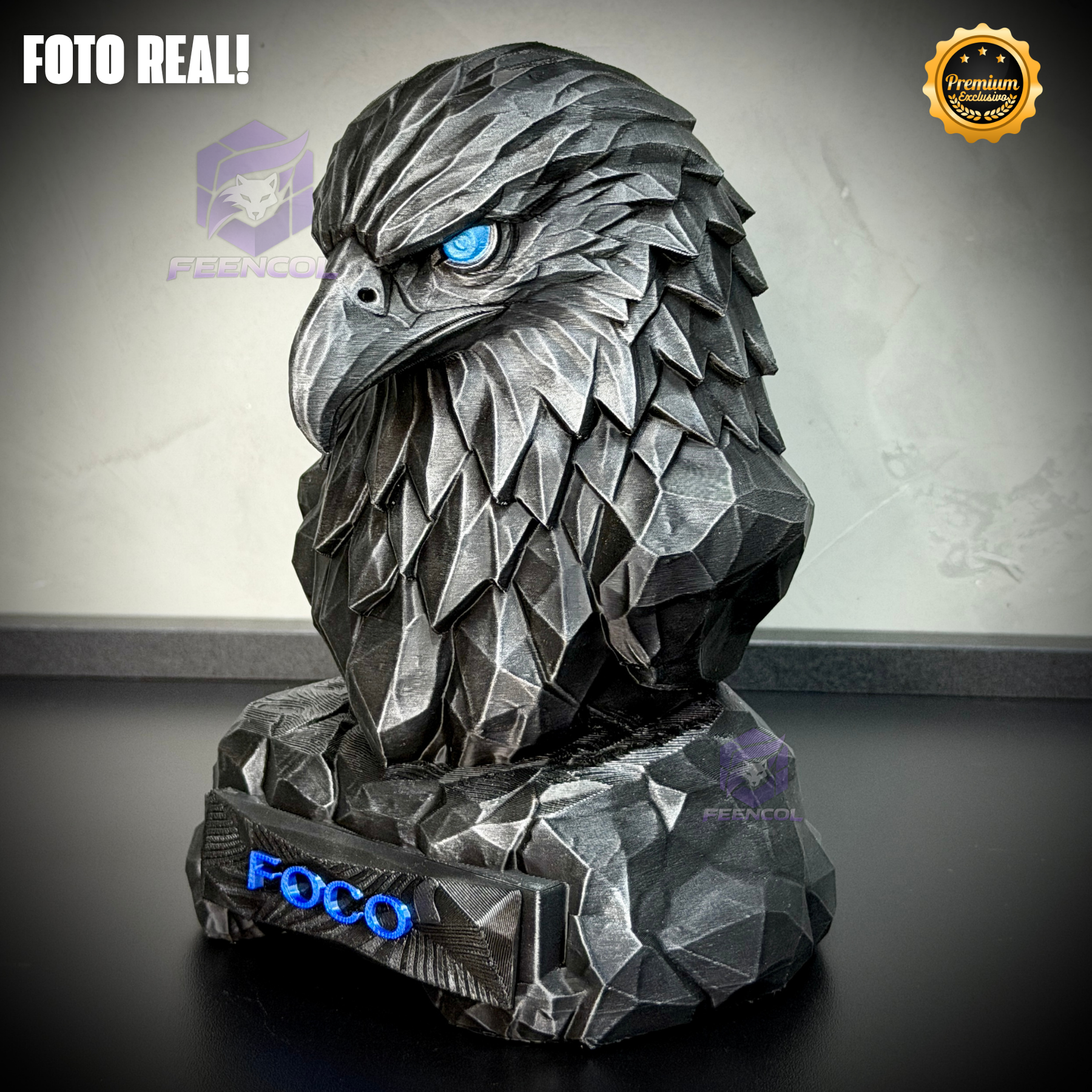 Os bustos do Poder ORIGINAL Premium Decorativos KIT 3 BUSTOS COMPLETO  Leão Disciplina, Lobo Execução, Aguia Foco, de Luxo pintados a mão, Pronta entrega