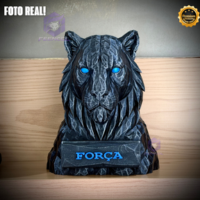 Os Bustos da Fé ORIGINAL Premium Decorativos KIT 3 BUSTOS COMPLETO Aguia Foco, Tigre Força, Leão Fé de Luxo pintados a mão, Pronta entrega