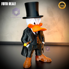 O Pato Donald Old Money – ( Figure decorativa Pato Donald Terno e cartola) GRANDE EXCLUSIVO Premium de Luxo a mão, Pronta entrega