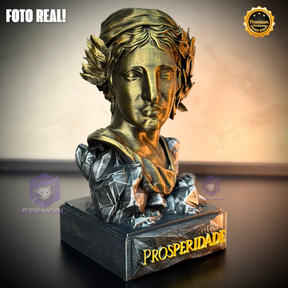 A Efígie da Prosperidade ( Busto mulher da cédula) Premium Decorativo  de Luxo pintado a mão, Pronta entrega ORIGINAL EXCLUSIVO