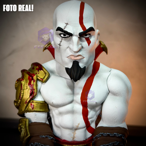 Suporte SUPER Premium Para Controle de Playstation e Xbox Kratos Jovem de luxo  pintado a mão Pronta Entrega com chaveiro de brinde