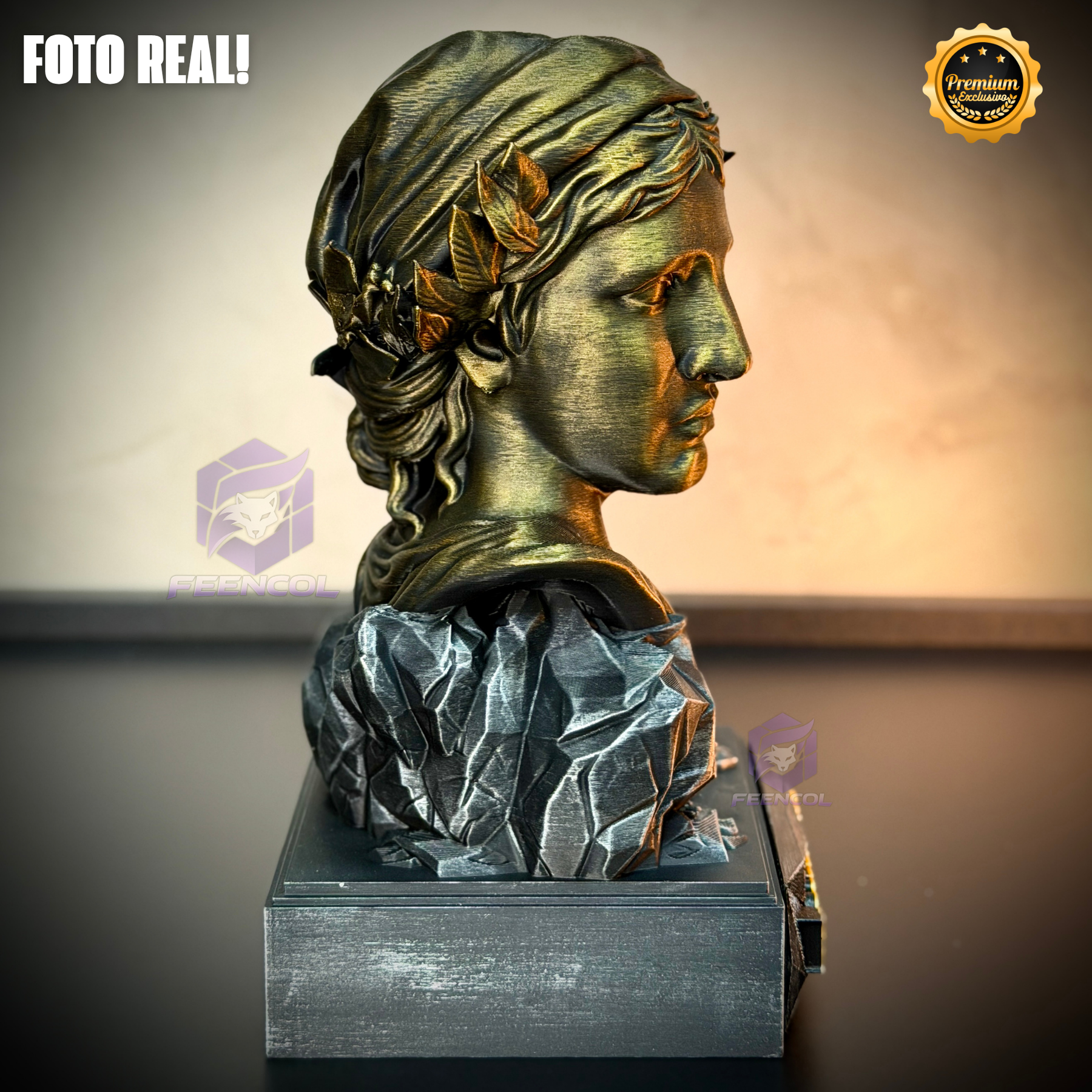 A Efígie da Prosperidade ( Busto mulher da cédula) Premium Decorativo  de Luxo pintado a mão, Pronta entrega ORIGINAL EXCLUSIVO
