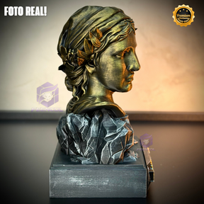 A Efígie da Prosperidade ( Busto mulher da cédula) Premium Decorativo  de Luxo pintado a mão, Pronta entrega ORIGINAL EXCLUSIVO