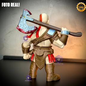 The God of War Kratos ( Figure decorativa Kratos ) GRANDE EXCLUSIVO Estilo Cartoon Pintado a mão Premium de Luxo a mão, Pronta entrega