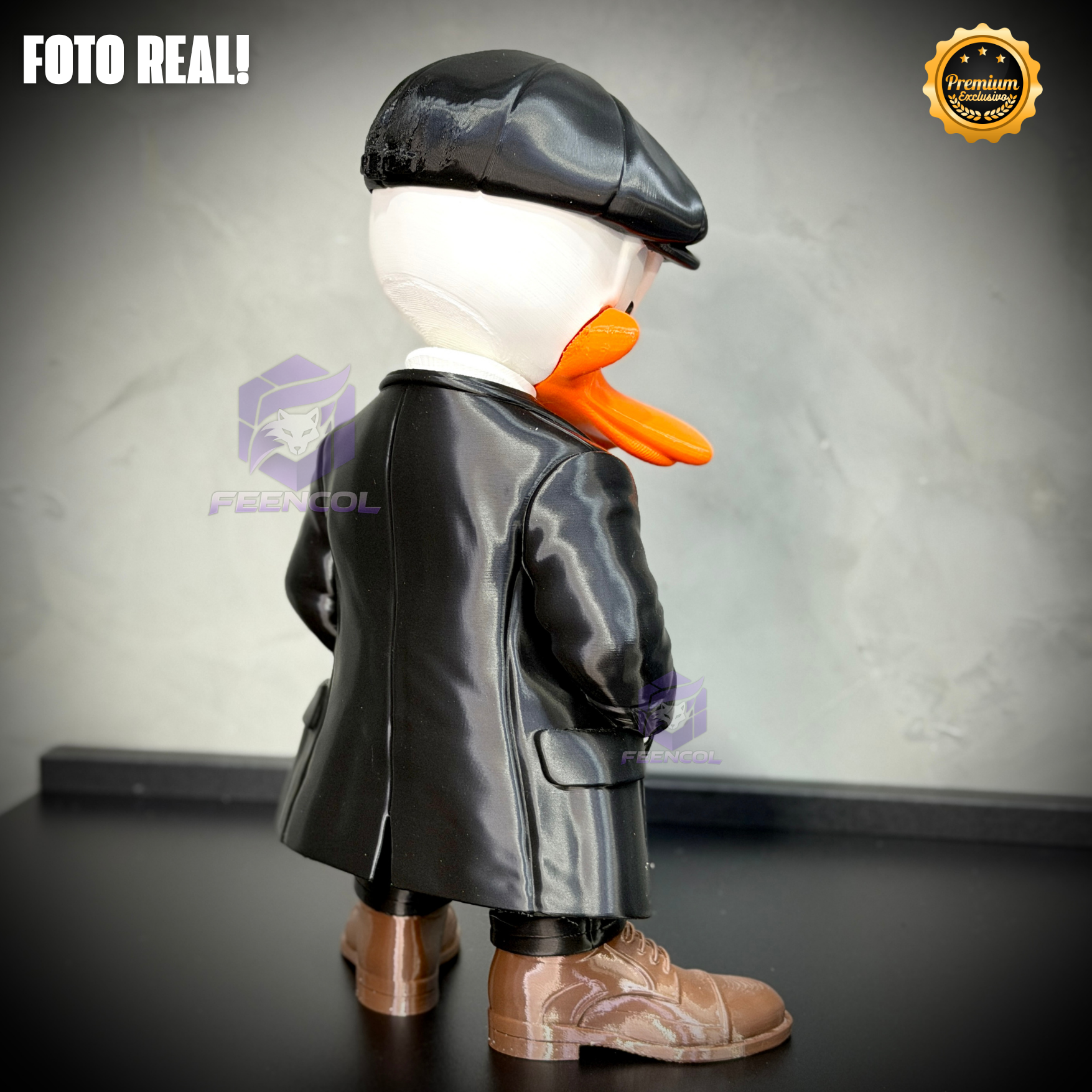 O Pato Donald Shelby– ( Figure decorativa Pato Donald Peaky Blinders) GRANDE EXCLUSIVO Premium de Luxo a mão, Pronta entrega